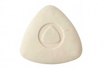 White tailor's chalk resting on a transparent background, perfect for creative projects related to sewing, fashion, and dressmaking