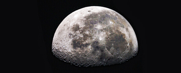 Detail of half moon crater