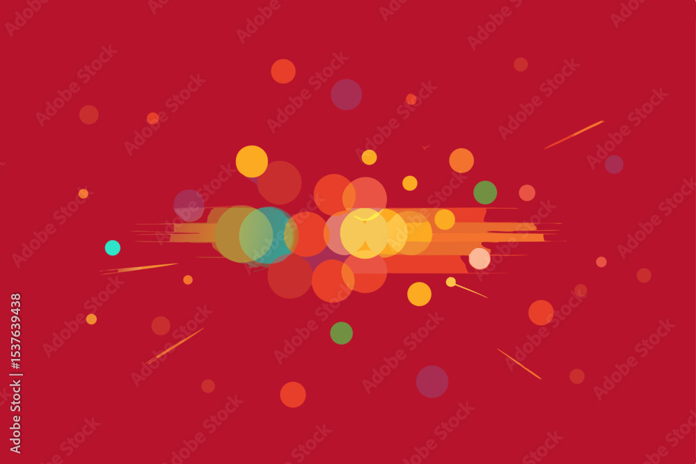 Fototapete abstract burst of colorful circles dynamic energy and motion design