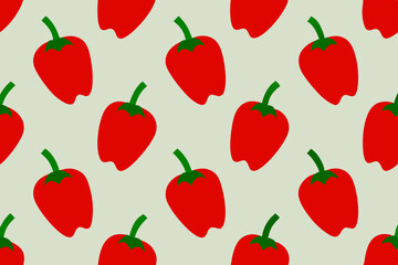 Vibrant Red Bell Peppers Seamless Pattern A Culinary Delight