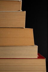 Stack of books symbolizing personal growth through reading