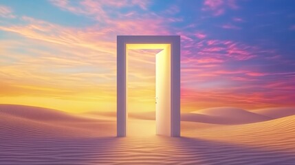 Desert sunrise opportunity doorway