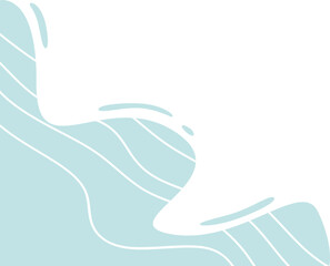 Abstract Organic Shape Corner