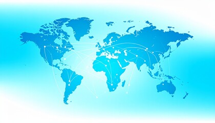 Fototapeta premium Global Network Connections A World Map Illustration