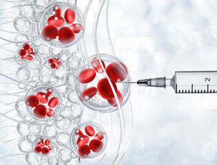 molecule background for cosmetic product