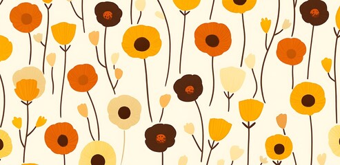 Vibrant floral arrangement with harmonious earth tone color palette