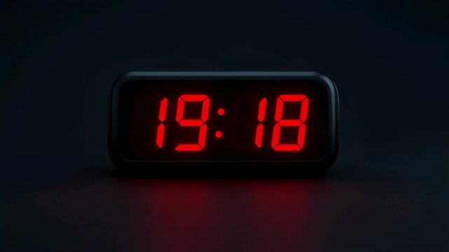Digital Clock Showing 315 PM - Red LED Display on Dark Background