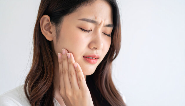 歯痛に苦しむ女性