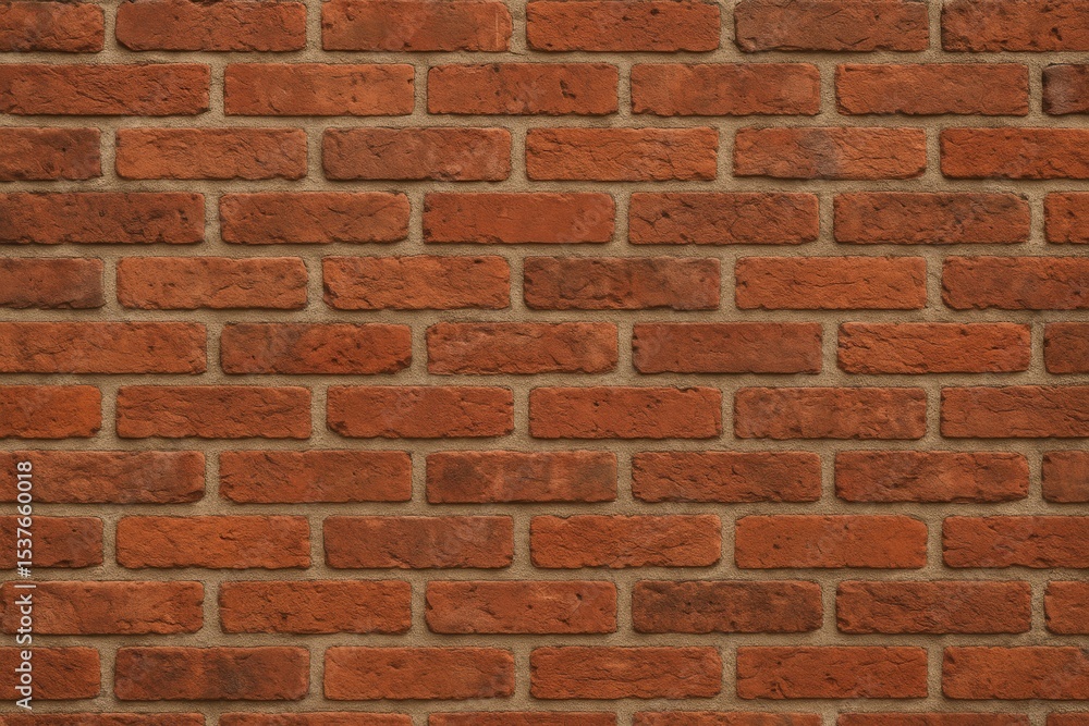 Aufkleber red brick wall texture with seamless masonry pattern creating authentic construction material backgr