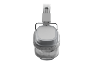 Modern White Wireless On-Ear Headphones Isolated on Transparent Background. High-Res Studio Photo for E-commerce, Design Projects. Clean Tech Gadget for Music, Calls, Audio. Stylish Minimalist.