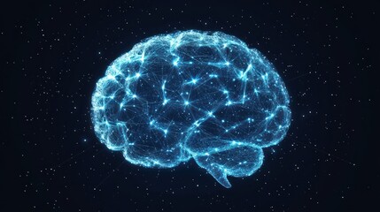 Abstract brain network graphic