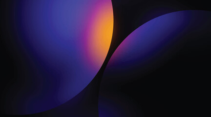 Dark Abstract Gradient Background with Soft Color Glow and Curved Shapes