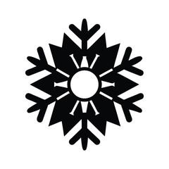 Snowflake Wreath Bow Icon Vector Illustration