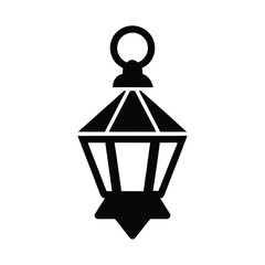 Winter Lantern Hook Loop Icon Vector Illustration