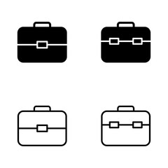 Briefcase icon vector. suitcase sign and symbol. luggage symbol.