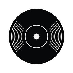 Classic Vinyl Record Icon Vector Illustration