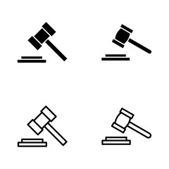 Gavel icon vector. judge gavel sign and symbol. law icon. auction hammer