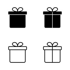 Gift icon vector. gift sign and symbol. birthday gift