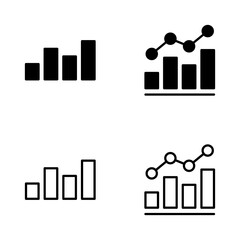 Growing graph icon vector. Chart sign and symbol. diagram icon