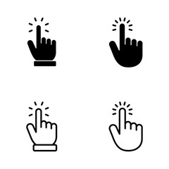 Hand cursor icon vector. cursor sign and symbol. hand cursor icon clik