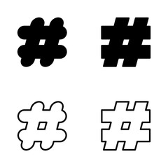 Hashtag icon vector. hashtag sign and symbol