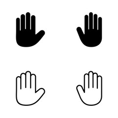 Hand icon vector. hand sign and symbol. palm