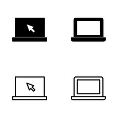 Laptop icon vector. computer sign and symbol