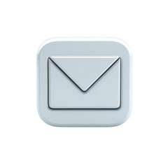 A Transparent PNG 3D Icon of a Clean Envelope and Email Representing Inbox Messages in Various Color Styles