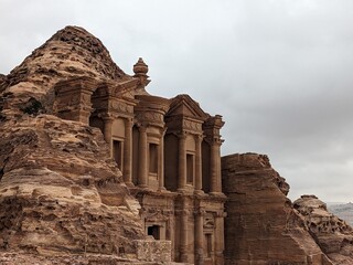 Jordan Trail long distance hiking from Dana Valley to Petra and Wadi Rum.Wadi Rum Desert, Jordan....
