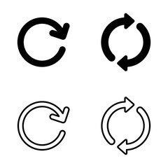 Refresh icon vector. Reload sign and symbol. Update icon.