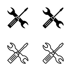 Repair tools icon vector. tool sign and symbol. setting icon. Wrench and screwdriver. Service