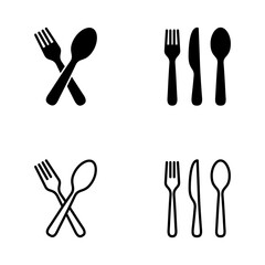 spoon and fork icon vector. spoon, fork and knife icon vector. restaurant sign and symbol