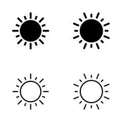 Sun icon vector. Brightness sign and symbol