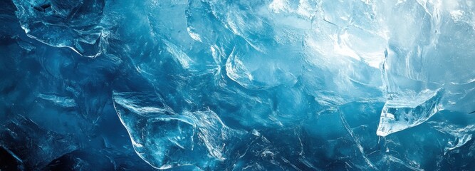 Fototapeta premium Kam Glacier displays intricate layers of ice, showcasing beautiful transparent textures