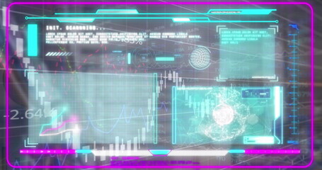 The image shows how financial data and graphs can be used to improve efficiency in warehouse operati