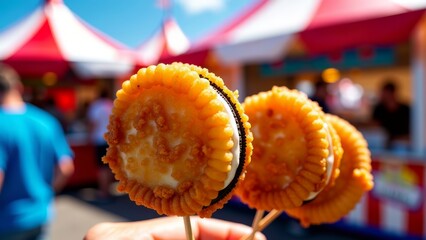 Deep fried oreos at summer carnival