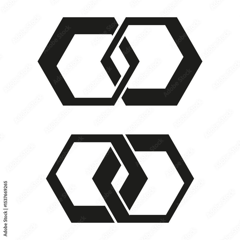Poster hexagonal geometric shapes. abstract polygon forms. vector design elements. modern graphic symbols.