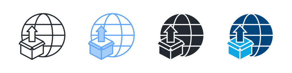 Export Icon Set Multiple Style. Design In Outline, Blue, Glyph, Dualtone