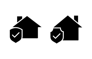 home insurance icon vector illustration. home protection sign and symbol