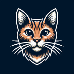 Fototapeta premium cat head logo vector illustration