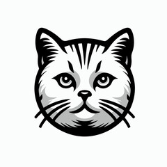 Fototapeta premium cat head logo vector illustration