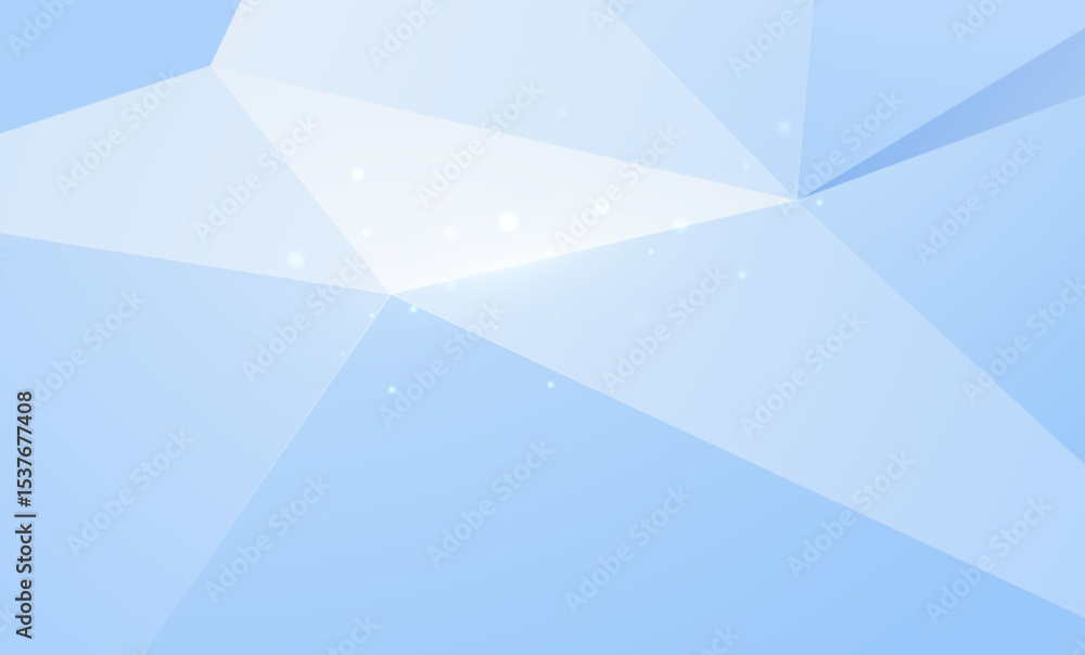 Aufkleber soft light blue geometric abstract background with bokeh and transparency effects