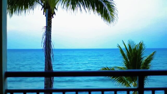 The view from a beachside balcony