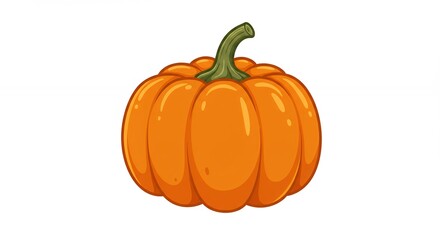 Obraz premium Cartoon orange pumpkin illustration