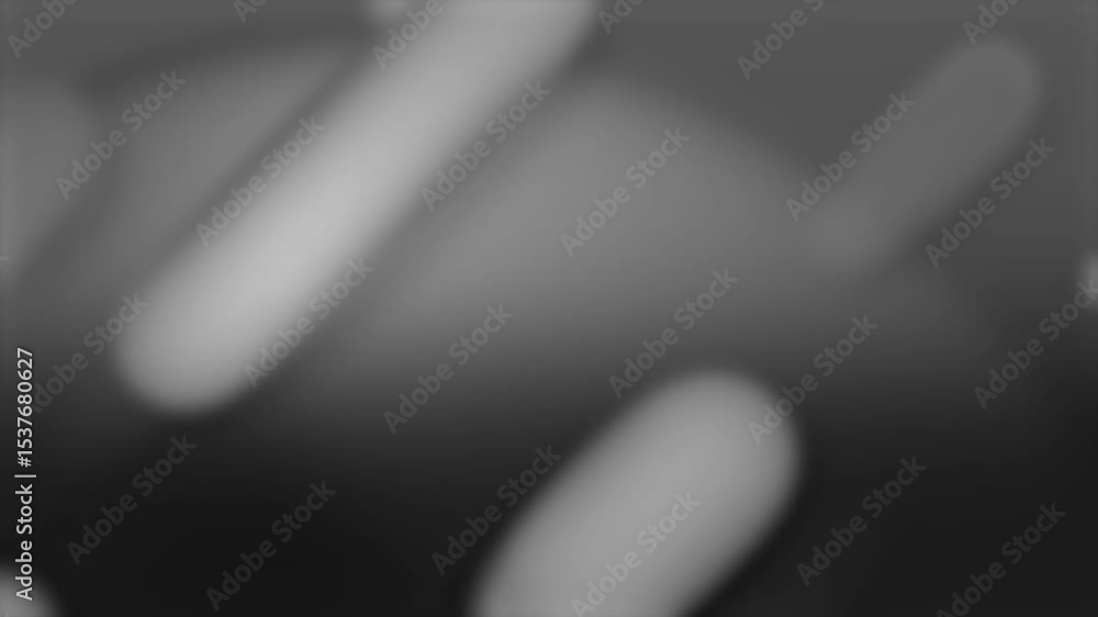 Poster entering blurred pill shapes drifting overlapping in abstract space with dome backdrop