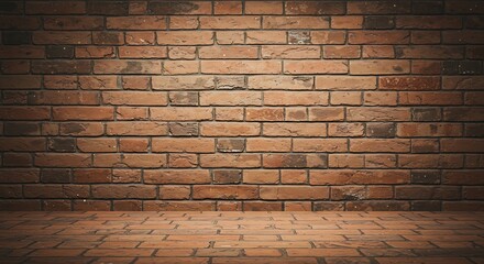 Dramatic Red Brick Wall and Floor Background Texture, Grunge, Interior Design