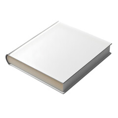 Square Book Cover Mockup on white background