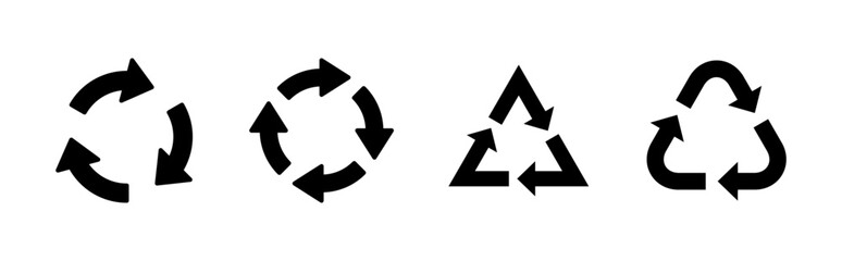 Recycle icon set. Recycling vector icon.