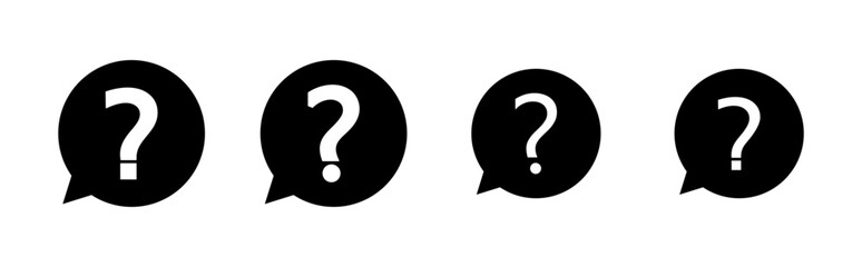 Question icon set. question mark icon vector.