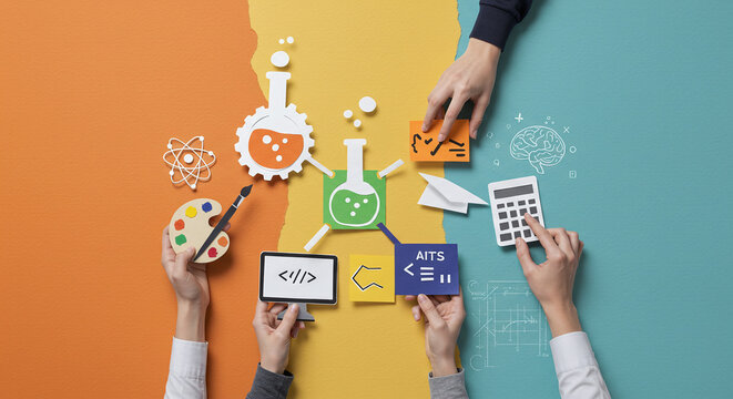 Creative Hands Connecting STEM Art Education Concepts